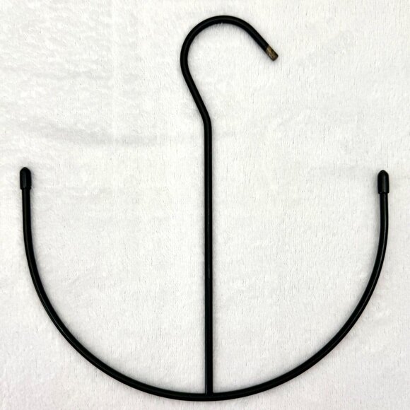 2 Sided Space Saving Metal Belt Hanger Black - Picture 1 of 5